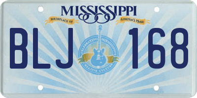 MS license plate BLJ168