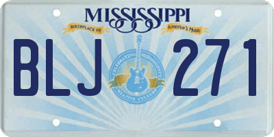 MS license plate BLJ271