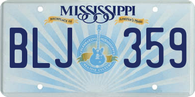 MS license plate BLJ359