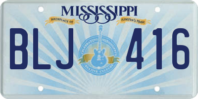 MS license plate BLJ416