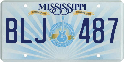 MS license plate BLJ487