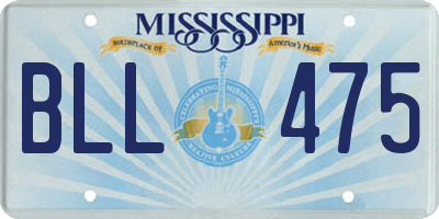 MS license plate BLL475