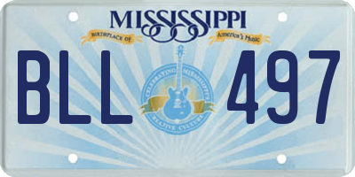 MS license plate BLL497