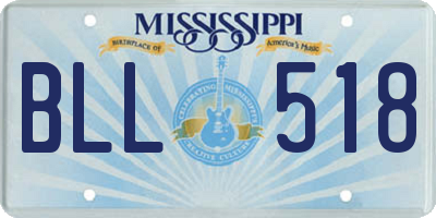 MS license plate BLL518