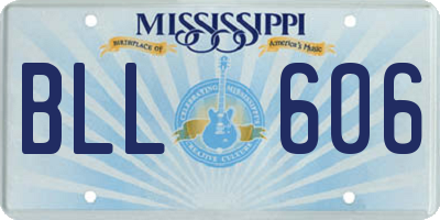 MS license plate BLL606