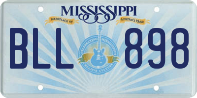 MS license plate BLL898