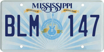 MS license plate BLM147