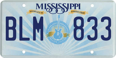 MS license plate BLM833
