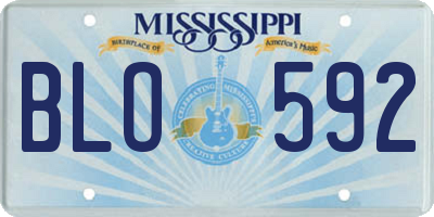 MS license plate BLO592