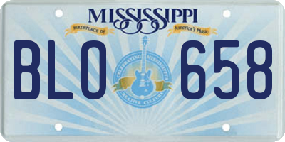MS license plate BLO658
