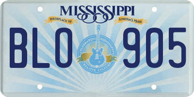 MS license plate BLO905