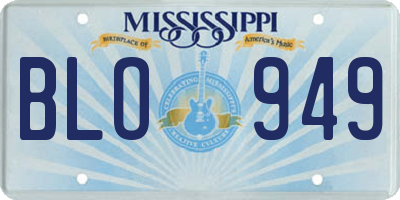 MS license plate BLO949