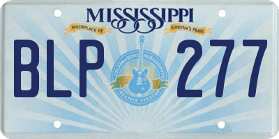 MS license plate BLP277