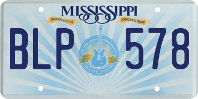 MS license plate BLP578