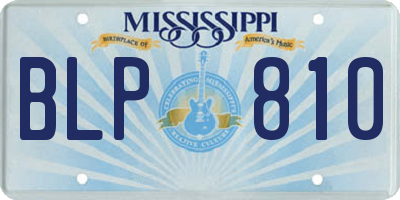 MS license plate BLP810