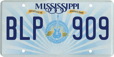 MS license plate BLP909