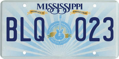 MS license plate BLQ023