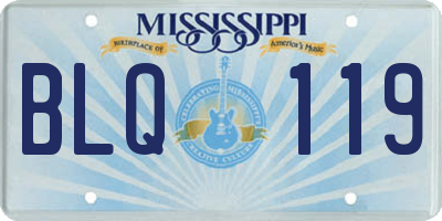MS license plate BLQ119