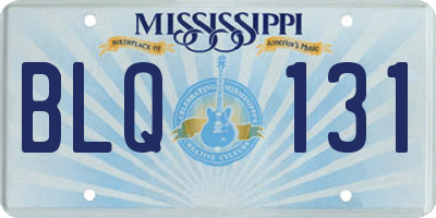MS license plate BLQ131