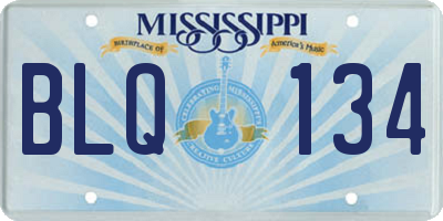MS license plate BLQ134