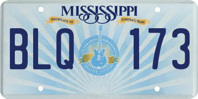 MS license plate BLQ173
