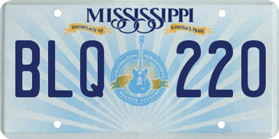 MS license plate BLQ220