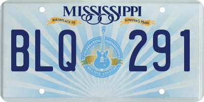 MS license plate BLQ291
