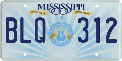 MS license plate BLQ312