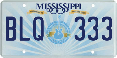 MS license plate BLQ333