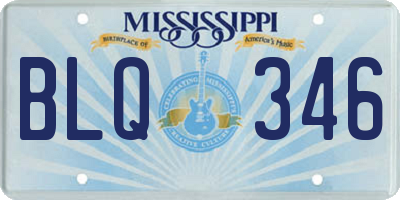 MS license plate BLQ346