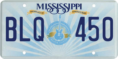 MS license plate BLQ450