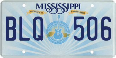 MS license plate BLQ506