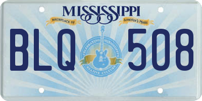 MS license plate BLQ508