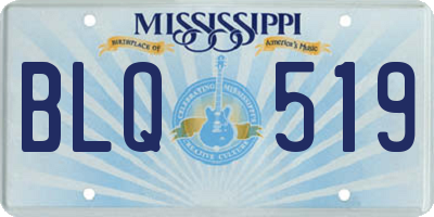 MS license plate BLQ519