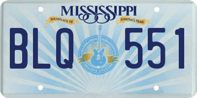 MS license plate BLQ551