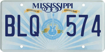 MS license plate BLQ574