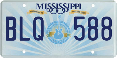 MS license plate BLQ588