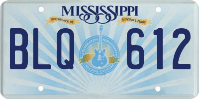 MS license plate BLQ612