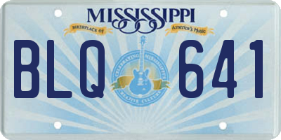 MS license plate BLQ641
