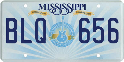 MS license plate BLQ656
