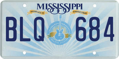 MS license plate BLQ684