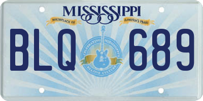MS license plate BLQ689