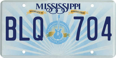 MS license plate BLQ704