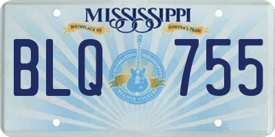 MS license plate BLQ755
