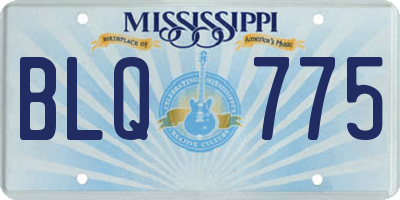 MS license plate BLQ775