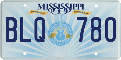 MS license plate BLQ780