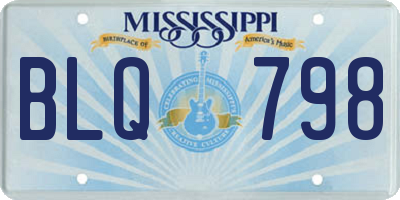 MS license plate BLQ798