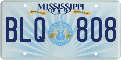 MS license plate BLQ808