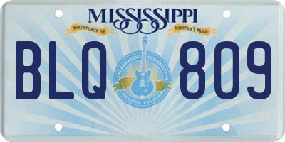 MS license plate BLQ809