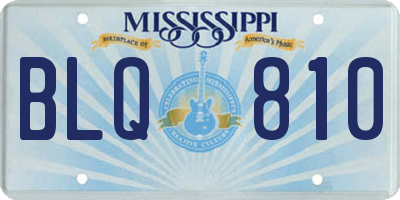 MS license plate BLQ810